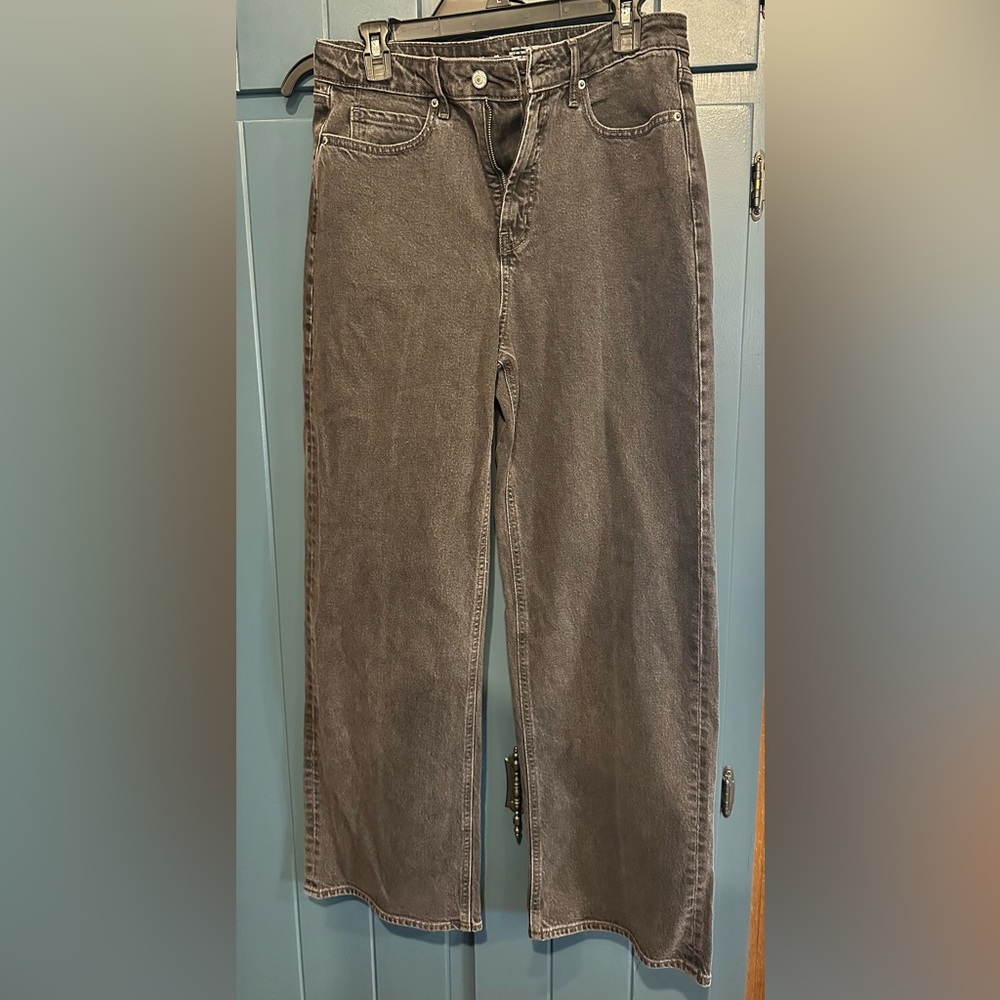 Old Navy Charcoal Wide Leg Jeans